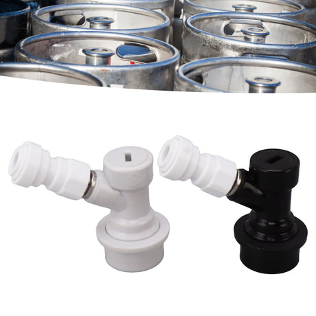 Ball Lock Disconnect Kit Beer Keg Liquid Dispenser Push in Fitting Quick Joint Connector for Beer Tube Hose 3/8
