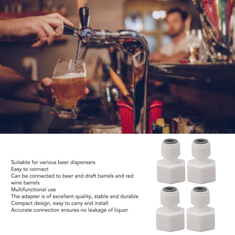 4Pcs Plastic Draft Beer Barrel Dispenser Adapter Beer Machine Maker Dispenser Adapter DN65
