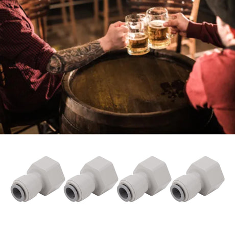 4Pcs Plastic Draft Beer Barrel Dispenser Adapter Beer Machine Maker Dispenser Adapter DN10