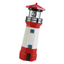 Solar Powered Lighthouse Environmentally Friendly Energy Saving Solar Lighthouse with Rotating Beacon for Garden Decor Red