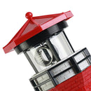 Solar Powered Lighthouse Environmentally Friendly Energy Saving Solar Lighthouse with Rotating Beacon for Garden Decor Red