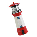 Solar Powered Lighthouse Environmentally Friendly Energy Saving Solar Lighthouse with Rotating Beacon for Garden Decor Red