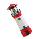 Solar Powered Lighthouse Environmentally Friendly Energy Saving Solar Lighthouse with Rotating Beacon for Garden Decor Red