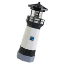 Solar Powered Lighthouse Environmentally Friendly Energy Saving Solar Lighthouse with Rotating Beacon for Garden Decor Black