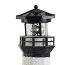 Solar Powered Lighthouse Environmentally Friendly Energy Saving Solar Lighthouse with Rotating Beacon for Garden Decor Black