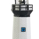 Solar Powered Lighthouse Environmentally Friendly Energy Saving Solar Lighthouse with Rotating Beacon for Garden Decor Black