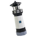 Solar Powered Lighthouse Environmentally Friendly Energy Saving Solar Lighthouse with Rotating Beacon for Garden Decor Black
