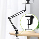 Desk C Clamp Aluminum Black 2.4inch 61mm Desk Table Mount Clamp for Desktop Table Lamp