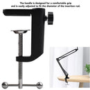 Desk C Clamp Aluminum Black 2.4inch 61mm Desk Table Mount Clamp for Desktop Table Lamp