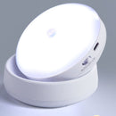 Motion Sensor Night Light 360 Degree Rotation LED Rechargeable Motion Activated Night Light for Stairs Wall Closet Cabinet White Light