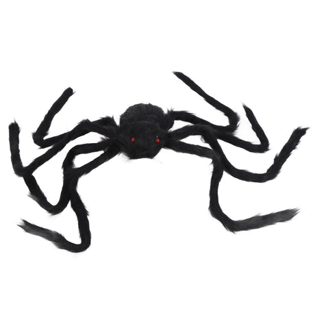 Spiders Halloween Decor Terrible Reusable Black Giant Spider Halloween Decoration for Indoor Outdoor90cm