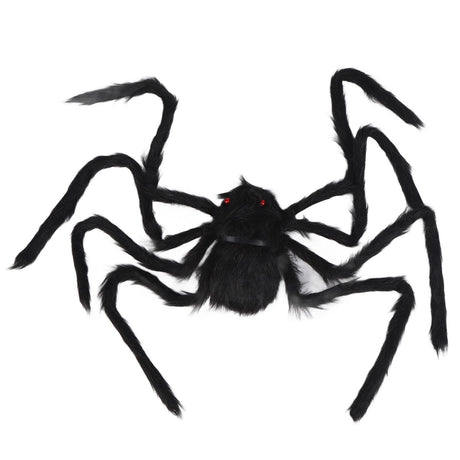 Spiders Halloween Decor Terrible Reusable Black Giant Spider Halloween Decoration for Indoor Outdoor90cm