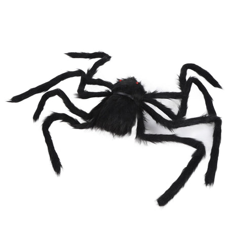 Spiders Halloween Decor Terrible Reusable Black Giant Spider Halloween Decoration for Indoor Outdoor90cm