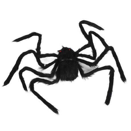 Spiders Halloween Decor Terrible Reusable Black Giant Spider Halloween Decoration for Indoor Outdoor90cm