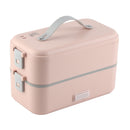 Electric Lunch Box Plug in Double Layer Stainless Steel Steaming Insulation Portable Food Warmer 300W 220V CN Plug
