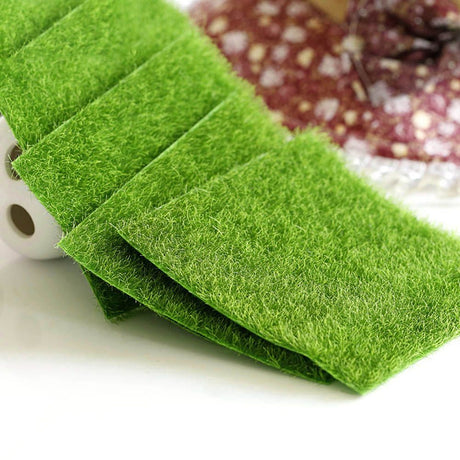 Artificial Lawn Grass Turf Interlocking Grass Tile Lawn Rug for Garden Bonsai Home Aquarium Artificial Lawn DIY Decoration