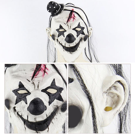 Halloween Latex Mask Horrible Scary Clown Mask Halloween Clown Mask Dress up Props for Adult
