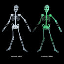 Glowing in the Dark Halloween Skeleton Decor Luminous Lifelike Skeleton Model for Front Lawn Haunted House Bar Props Halloween Party Decorations