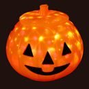 Halloween Pumpkin Bucket with LED Lights Sound Pumpkin Basket with Handle Halloween Candy Bucket Party Decor