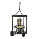 Halloween Scary Screaming Animated Skeleton Cage Prisoner with Light Up Eyes Haunted House Props Halloween Party Decorations