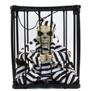 Halloween Scary Screaming Animated Skeleton Cage Prisoner with Light Up Eyes Haunted House Props Halloween Party Decorations
