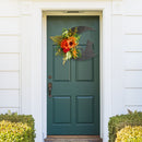 Halloween Moon Cat Wreath Door Hanging Decoration Artificial Flower Halloween Wreath