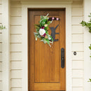 Halloween Moon Cat Wreath Door Hanging Decoration Artificial Flower Halloween Wreath