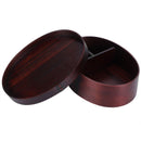 17.5x13.5cm Lunch Box Wooden Bento Box Portable Food Container for Students WorkerPainted