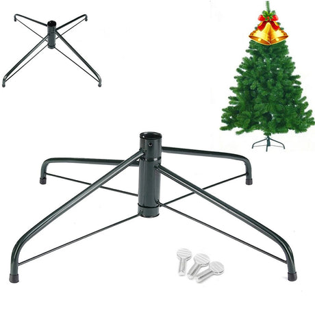 Xmas Tree Stand Iron Tripod Stable Metal Xmas Tree Base Support Accessories for Holiday Home Decor 50cm