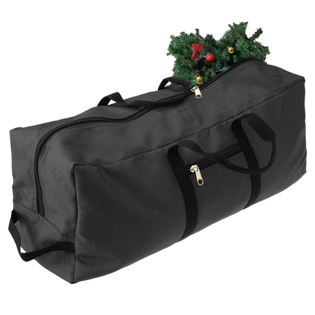 Xmas Tree Storage Bag with Handle 600D Oxford Cloth Xmas Tree Storage Container for 7in Tall Detachable Tree 60 X 20 X 25in Black