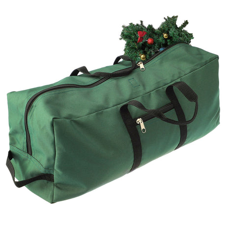 Xmas Tree Storage Bag with Handle 600D Oxford Cloth Xmas Tree Storage Container for 7in Tall Detachable Tree 60 X 20 X 25in Green