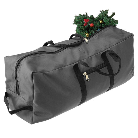 Xmas Tree Storage Bag with Handle 600D Oxford Cloth Xmas Tree Storage Container for 7in Tall Detachable Tree 60 X 20 X 25in Gray