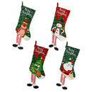 4pcs Xmas Socks Comfortable Cute Cartoon Elk Old Man Xmas Tree Snowman Decorative Socks for Xmas Decor