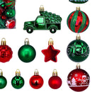 72 Pcs Xmas Tree Ornaments Shatterproof Hanging Xmas Ball Ornaments Set for Tree Wreath