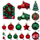 72 Pcs Xmas Tree Ornaments Shatterproof Hanging Xmas Ball Ornaments Set for Tree Wreath
