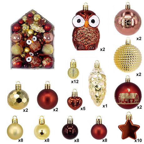 72 Pcs Xmas Tree Ornaments Shatterproof Hanging Xmas Ball Ornaments Set for Tree Wreath