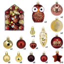 72 Pcs Xmas Tree Ornaments Shatterproof Hanging Xmas Ball Ornaments Set for Tree Wreath