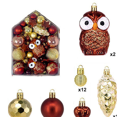 72 Pcs Xmas Tree Ornaments Shatterproof Hanging Xmas Ball Ornaments Set for Tree Wreath