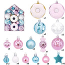 72 Pcs Xmas Tree Ornaments Shatterproof Hanging Xmas Ball Ornaments Set for Tree Wreath