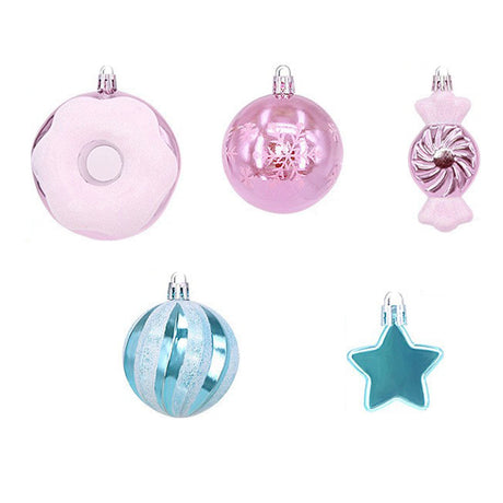 72 Pcs Xmas Tree Ornaments Shatterproof Hanging Xmas Ball Ornaments Set for Tree Wreath