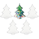 5pcs Clear Plastic Fillable Ornament Ball Xmas Hanging Balls Decorations for Holiday Xmas Tree Shaped