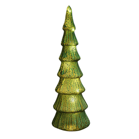Glass Seven Layer Festival Tree Xmas Trees Decoration for Tabletop Centerpiece Mantel Window Home Decor Green