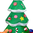 Inflatable Xmas Tree with LED Light Quick Inflation Soft Warm Lighting Blow Up Xmas Tree Holiday Decor