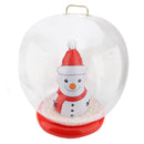 Xmas Inflatable Ornament Ball 23.6 Inch PVC LED Light Up Xmas Snowmen Blow Up Ball Outdoor Decoration for Yard Garden Lawn Porch