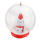 Xmas Inflatable Ornament Ball 23.6 Inch PVC LED Light Up Xmas Snowmen Blow Up Ball Outdoor Decoration for Yard Garden Lawn Porch