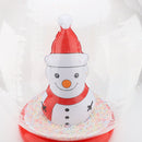Xmas Inflatable Ornament Ball 23.6 Inch PVC LED Light Up Xmas Snowmen Blow Up Ball Outdoor Decoration for Yard Garden Lawn Porch
