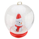 Xmas Inflatable Ornament Ball 23.6 Inch PVC LED Light Up Xmas Snowmen Blow Up Ball Outdoor Decoration for Yard Garden Lawn Porch
