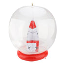 Xmas Inflatable Ornament Ball 23.6 Inch PVC LED Light Up Xmas Snowmen Blow Up Ball Outdoor Decoration for Yard Garden Lawn Porch