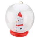 Xmas Inflatable Ornament Ball 23.6 Inch PVC LED Light Up Xmas Snowmen Blow Up Ball Outdoor Decoration for Yard Garden Lawn Porch