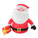 5.9FT Inflatable Father Xmas with Gift Box 190T Polyester IP44 Water Proof LED Lighted Blow Up Xmas Yard Decor for Home Outdoor Party US Plug 100 to 240V